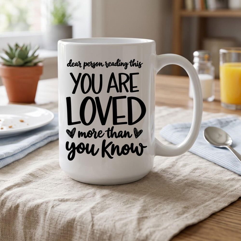 You Are Loved Mug, Dear Person Reading This, More Than You Know Coffee Mug